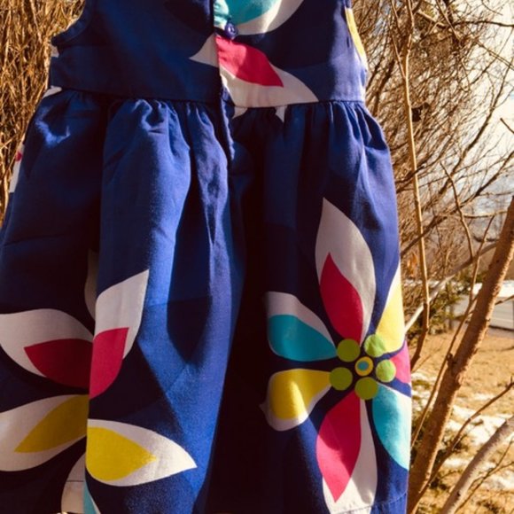 Such a Cute navy, White ,& Bright Colored Flowers, Carter's Dress, NWOT 12 mnths - Picture 7 of 7